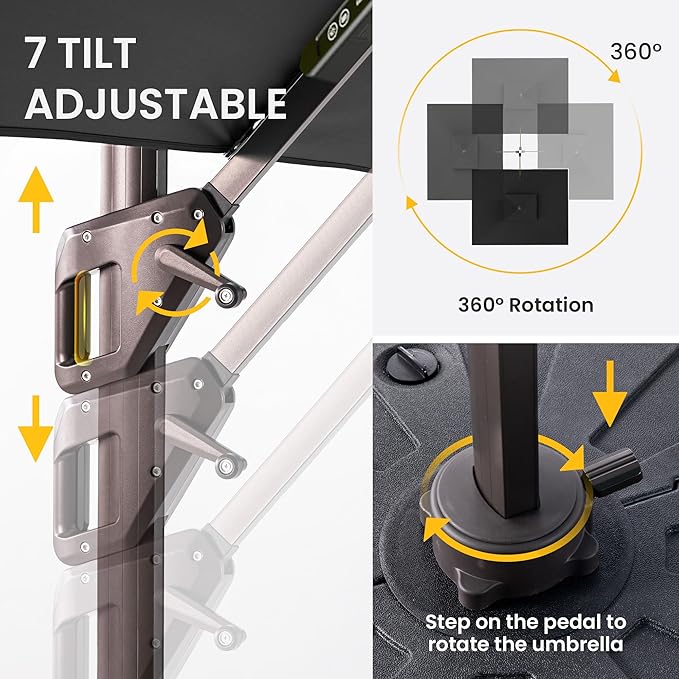 10 X 13 FT Cantilever Patio Umbrella - Image 6