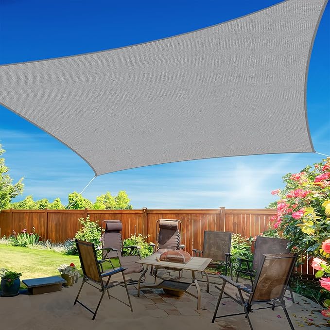 12'x16' Sun Shade Sail, UV Protection Outdoor Shade, Curved Tear Resistant by RoomHacks
