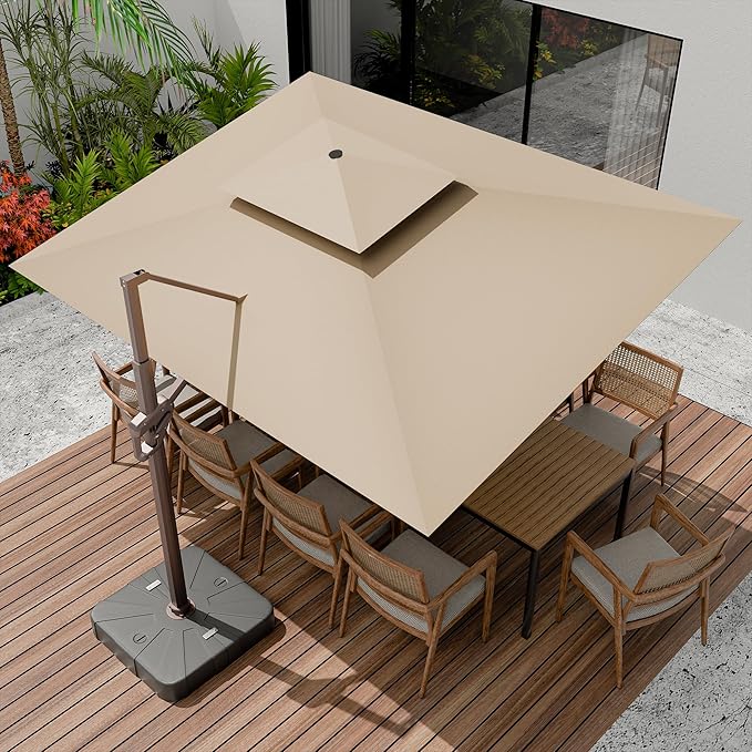 10 X 13 FT Cantilever Outdoor Patio Umbrella - Image 7