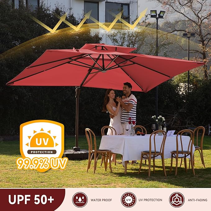 10 X 13 FT Cantilever Outdoor Patio Umbrella - Image 5