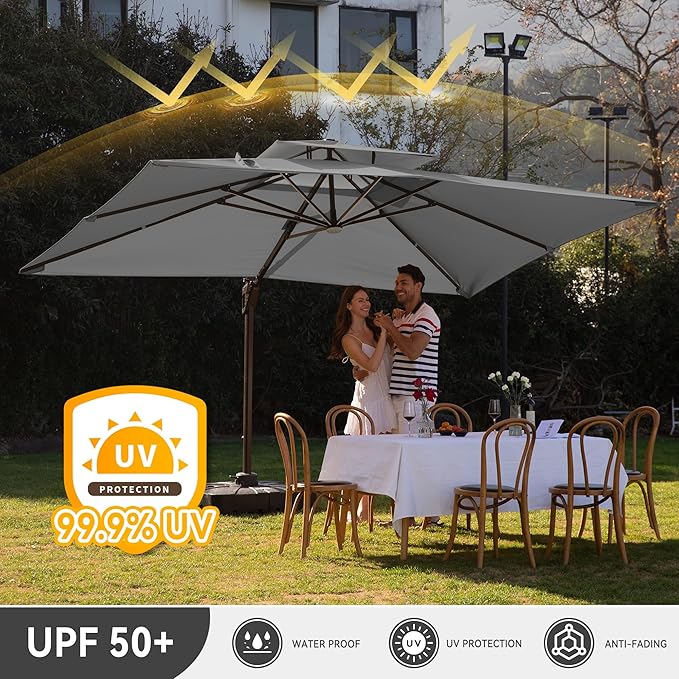 10 X 13 FT Cantilever Outdoor Patio Umbrella - Image 5