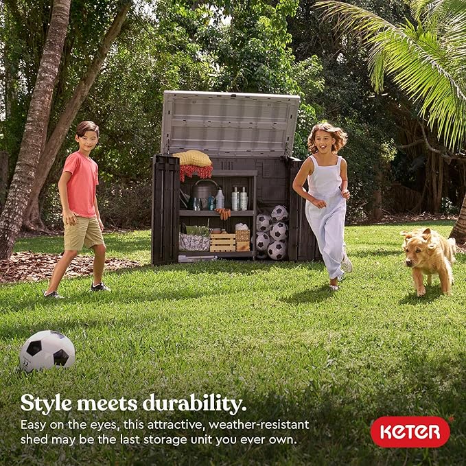 Keter Store-It-Out Prime XL 4.75 x 2.6 Foot Resin Outdoor Storage Shed - Image 7