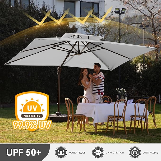 10 X 13 FT Cantilever Outdoor Patio Umbrella - Image 5