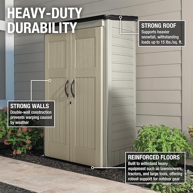 Rubbermaid Vertical Resin Outdoor Storage Shed - Image 3