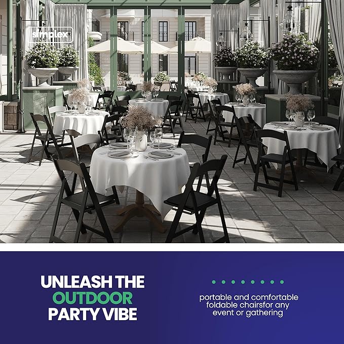 200 Black Resin Stackable Folding Chair - Image 4