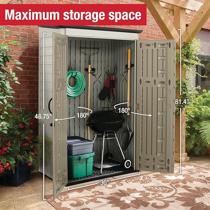 Rubbermaid Vertical Resin Outdoor Storage Shed - Image 5