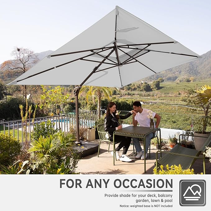 10 X 13 FT Cantilever Outdoor Patio Umbrella - Image 6