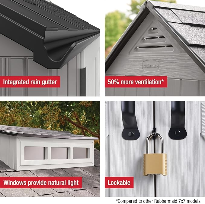 Rubbermaid Resin Outdoor Storage Shed - Image 6