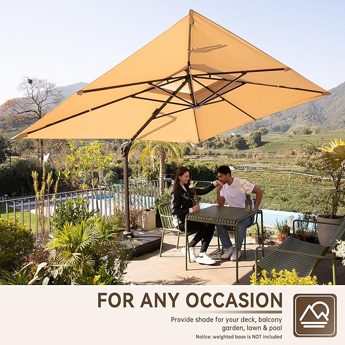 10 X 13 FT Cantilever Outdoor Patio Umbrella - Image 5