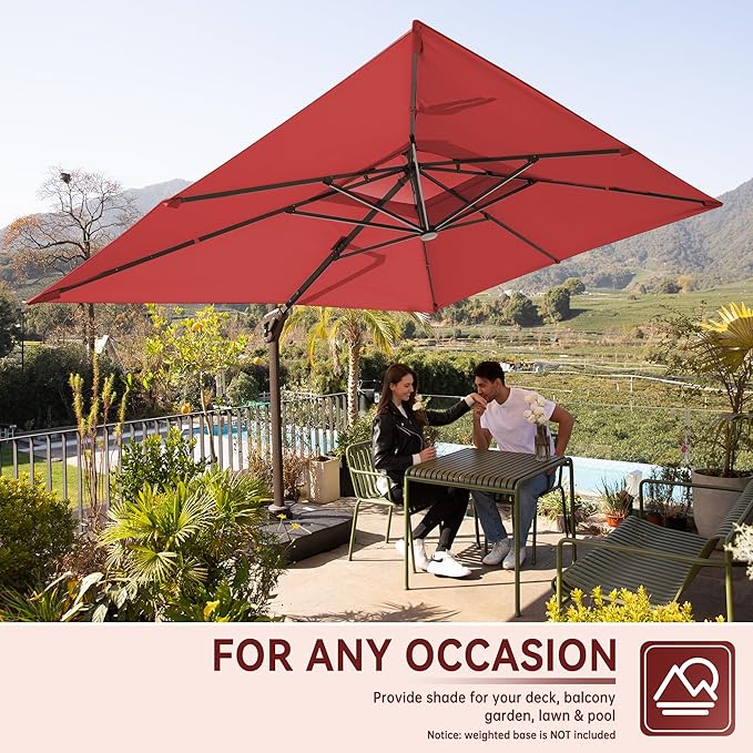 10 X 13 FT Cantilever Outdoor Patio Umbrella - Image 8