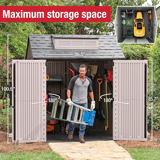 Rubbermaid Large Resin Outdoor Storage Shed - Image 6
