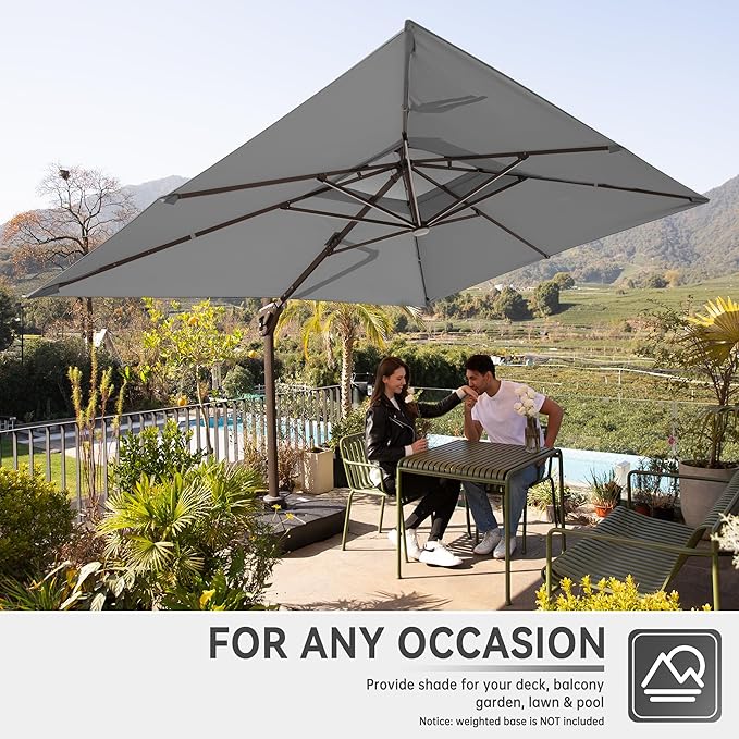 10 X 13 FT Cantilever Outdoor Patio Umbrella - Image 7