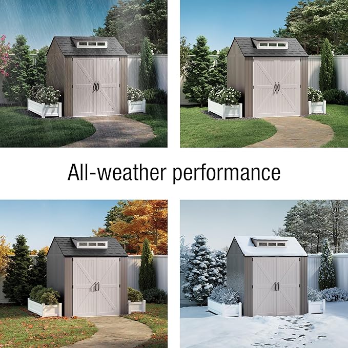 Rubbermaid Large Resin Outdoor Storage Shed - Image 4