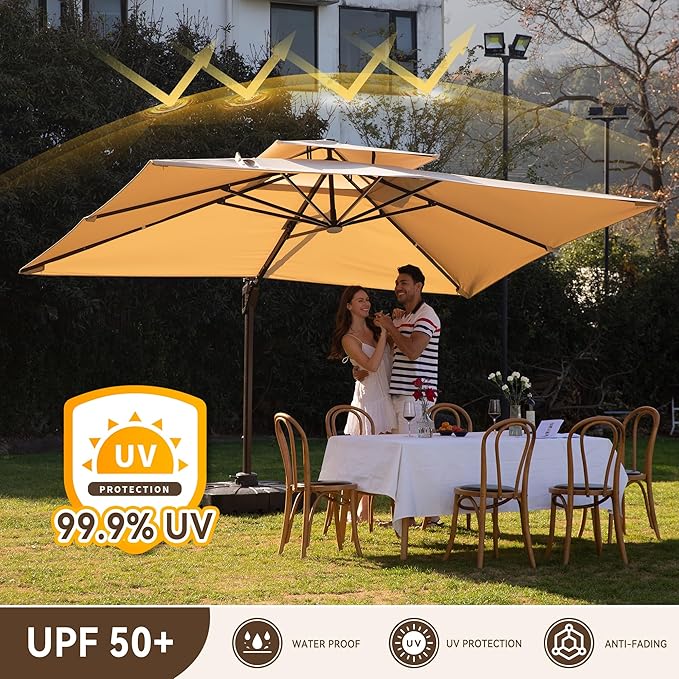 10 X 13 FT Cantilever Outdoor Patio Umbrella - Image 4
