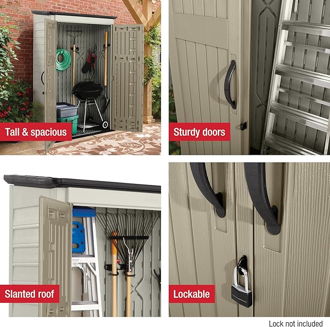 Rubbermaid Vertical Resin Outdoor Storage Shed - Image 6