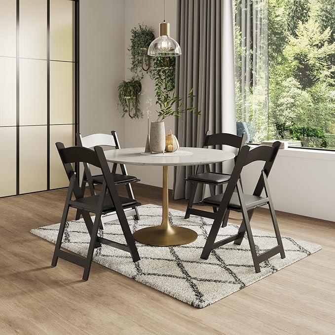 200 Black Resin Stackable Folding Chair - Image 2